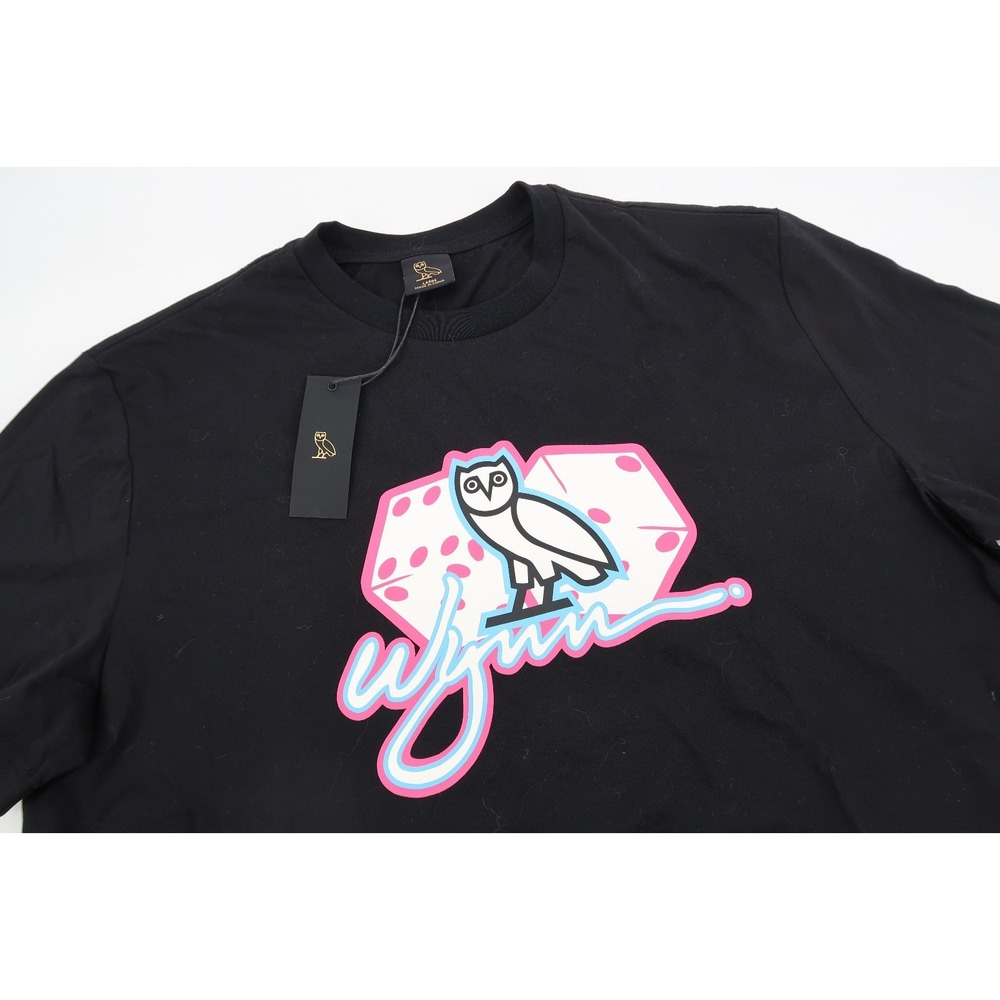 OVO Wynn Las Vegas Dice Tee Black Pink Exclusive T-Shirt Size Large Brand‎ New